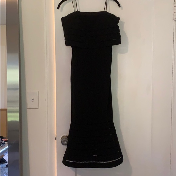 WORN ONCE - C/MEO black long dress - Picture 3 of 7